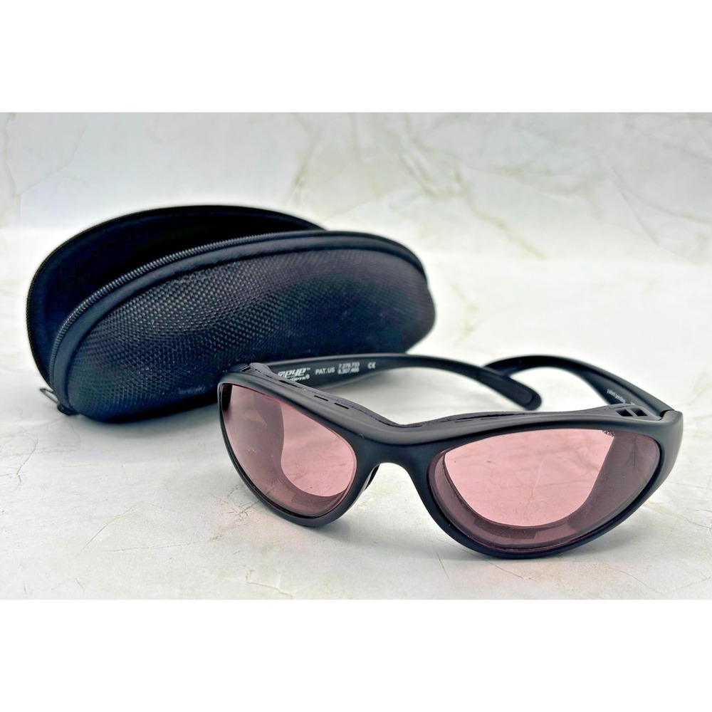 7Eye by Panoptx Viento Sunglasses Rose Lenses Non-Prescription Matte Small Face
